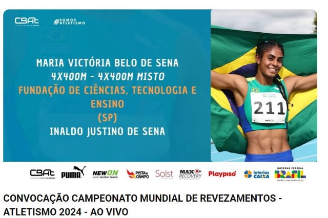 Atleta de atletismo Semepp Vitória Sena é convocada para Mundial 2024 