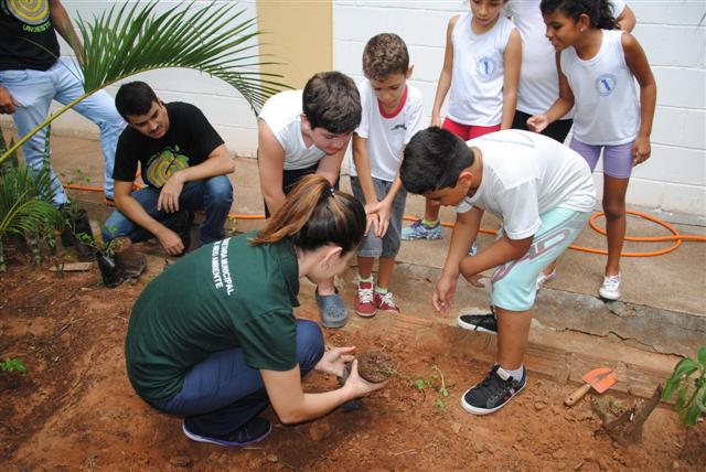 Projeto de educação ambiental é concluído com plantio de mudas em escola no Cecap