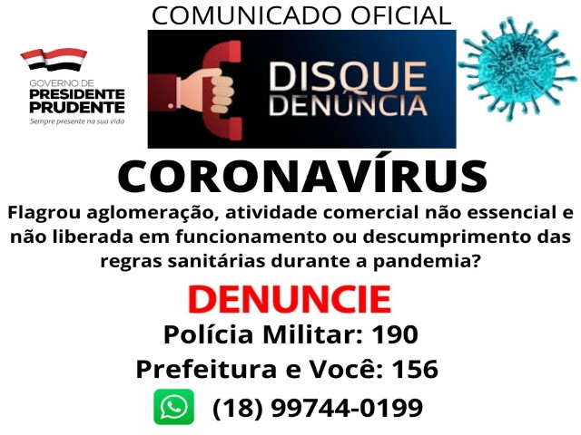 Defesa Civil disponibiliza número de WhatsApp para denunciar flagrantes de aglomeração