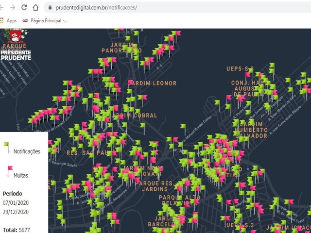Prefeitura atualiza mapa com notificações e multas de terrenos registrados em 2020