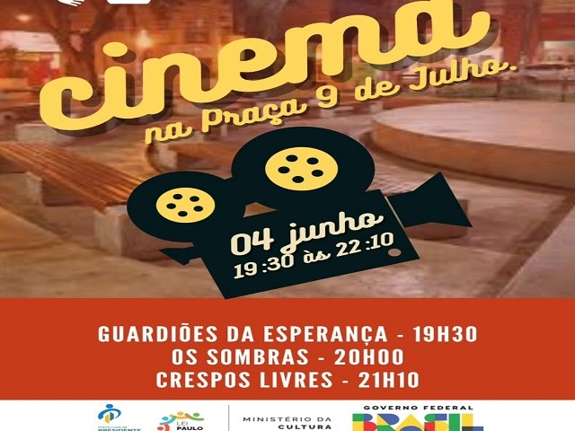 Secult anuncia ‘Cinema na Praça 09 de Julho’; primeira edição nesta quarta (4)
