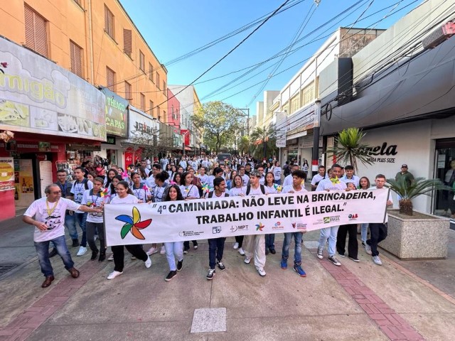 Dia de Combate ao Trabalho Infantil terá caminhada dia 14 de junho no Calçadão 