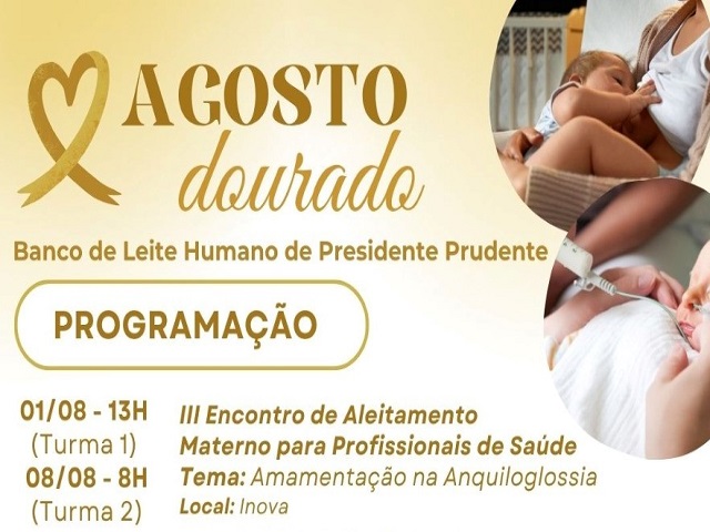 Prefeitura de Prudente divulga programação do Agosto Dourado 2025