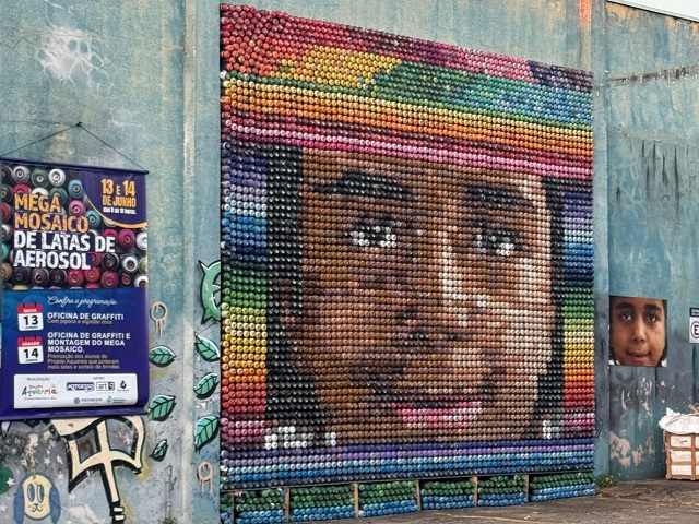 Painel do Projeto Aquarela entra para RankBrasil como maior mosaico de aerossol do país