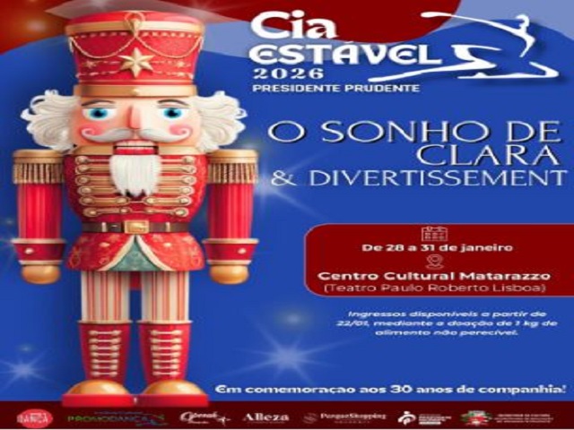 Teatro do Matarazzo recebe Espetáculo de balé gratuito na quinta, sexta e sábado 