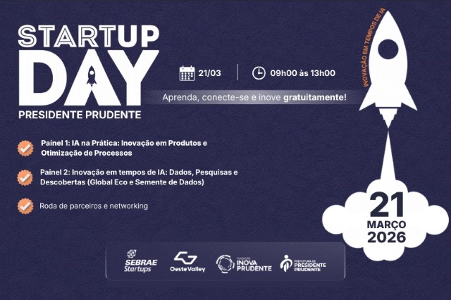 Inova Prudente sedia a 12ª edição do Startup Day com o tema ‘Inovação em tempos de IA’