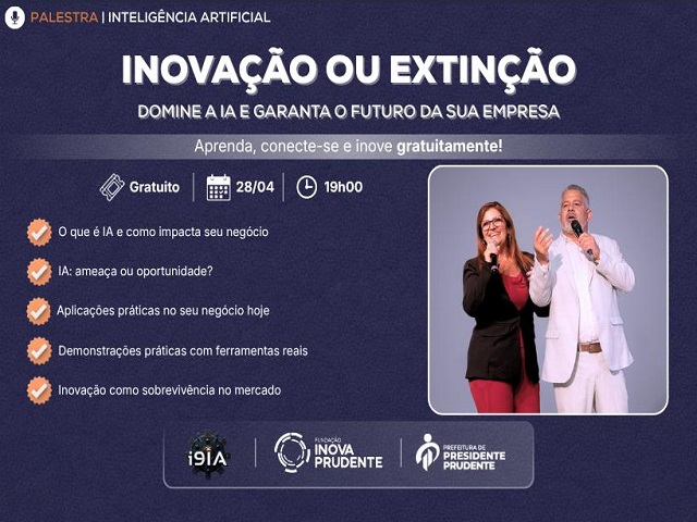 Inova Prudente recebe palestra sobre Inteligência Artificial aplicada aos negócios
