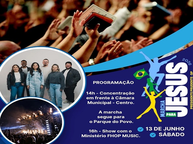  Secult divulga detalhes da Marcha Para Jesus, dia 13 de junho