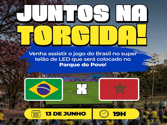 Secult montará telões públicos para transmissão dos jogos do Brasil na Copa