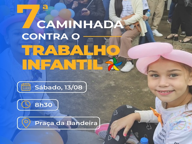 Prudente promove VI Caminhada Contra o Trabalho Infantil neste sábado, na Praça 9 de Julho