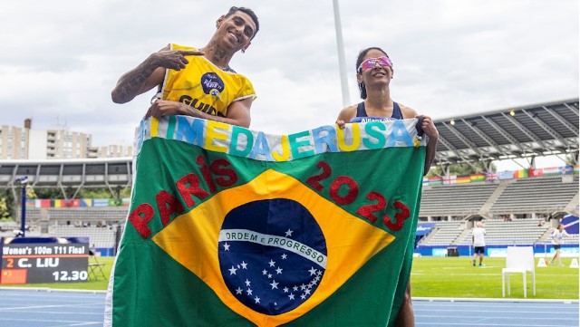 Jerusa dos Santos, atleta prudentina, é campeã dos 100m rasos no Mundial Paralímpico