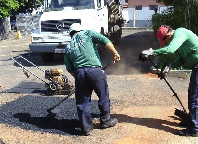 Operação Tapa-Buracos mobiliza equipes da Prudenco no Parque José Rotta