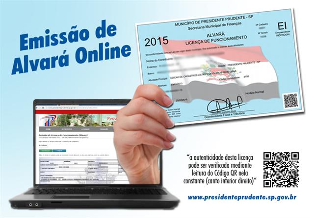 Emissão do Alvará eletrônico constitui-se no mais novo serviço do site da prefeitura