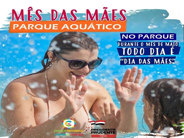Durante maio, mães acompanhadas de filhos não pagam passaporte no Parque Aquático