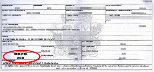 Exemplo de Carnê