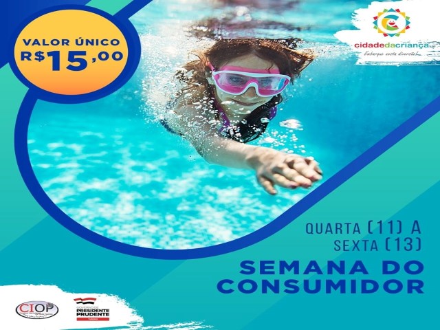 Parque Aquático com valor promocional durante Semana do Consumidor