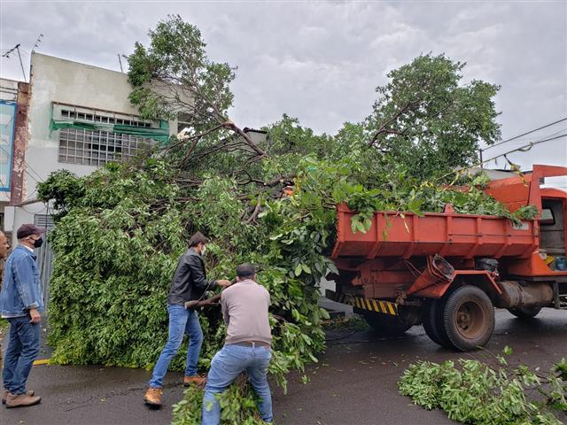 Prefeitura registra diversos danos em Prudente devido ao temporal deste sábado
