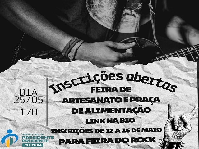 Secut retoma “Feira do Rock”; inscrições para artesãos expositores estão abertas